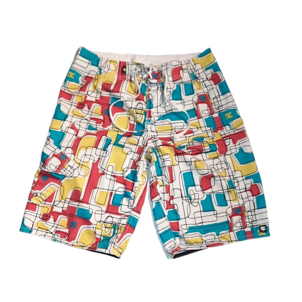 DC Men Size 28 Multi Color Swim Trunks Board Short